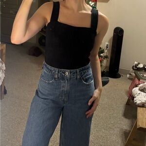 Classic Women's Black Bodysuit